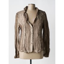 FRED SABATIER - Chemisier marron en coton - Femme - Taille 42 - Modz