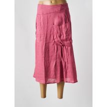 ANIMALE - Jupe longue rose en lin - Femme - Taille 36 - Modz