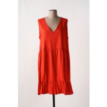 LOSAN - Robe mi-longue rouge en viscose - Femme - Taille 40 - Modz