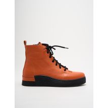 COCO ET ABRICOT - Baskets orange en cuir - Femme - Taille 39 - Modz