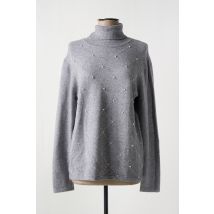 MARINELLO - Pull col roulé gris en viscose - Femme - Taille 40 - Modz