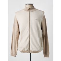 LEE COOPER - Gilet manches longues beige en coton - Homme - Taille XXL - Modz