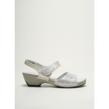 SUAVE - Sandales/Nu pieds argent en cuir - Femme - Taille 40 - Modz