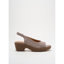 ADIGE - Sandales/Nu pieds gris en cuir - Femme - Taille 40 - Modz