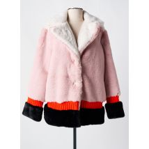 TRICOT CHIC - Manteau court rose en polyester - Femme - Taille 40 - Modz