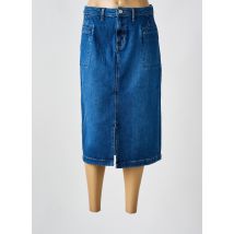 WHITE STUFF - Jupe mi-longue bleu en coton - Femme - Taille 44 - Modz
