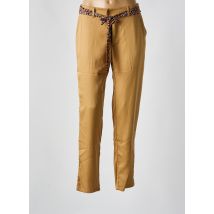 MAZARINE - Pantalon chino marron en tencel - Femme - Taille 38 - Modz
