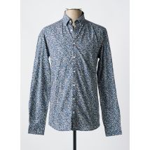 CAMBRIDGE - Chemise manches longues bleu en coton - Homme - Taille S - Modz