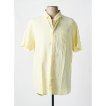 SOLID - Chemise manches courtes jaune en lin - Homme - Taille M - Modz