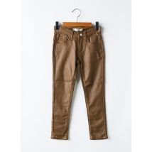 G66 - Pantalon slim marron en coton - Fille - Taille TU - Modz