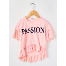 P'TIT MÔME - T-shirt rose en coton - Fille - Taille TU - Modz
