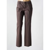 JACKPOT - Pantalon droit marron en coton - Femme - Taille 38 - Modz