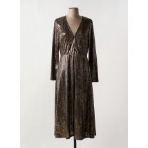 TRAFFIC PEOPLE - Robe longue marron en nylon - Femme - Taille 38 - Modz