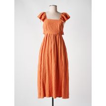 COMPAÑIA FANTASTICA - Robe longue orange en polyester - Femme - Taille 40 - Modz