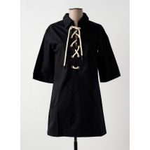 VEDETTE - Robe courte noir en coton - Femme - Taille 36 - Modz