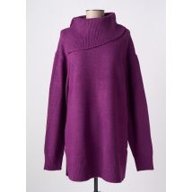 LOSAN - Pull col roulé violet en acrylique - Femme - Taille 38 - Modz