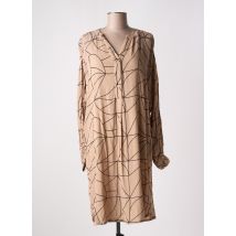 KAFFE - Robe mi-longue marron en viscose - Femme - Taille 40 - Modz