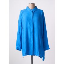 COMPAÑIA FANTASTICA - Tunique manches longues bleu en viscose - Femme - Taille 38 - Modz