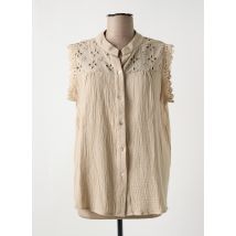 NELL - Chemisier beige en coton - Femme - Taille 36 - Modz