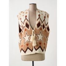 CHERRY PARIS - Gilet sans manche beige en viscose - Femme - Taille 36 - Modz