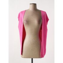NELL - Gilet manches courtes rose en viscose - Femme - Taille 40 - Modz