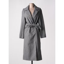 LOSAN - Manteau long gris en polyester - Femme - Taille 38 - Modz