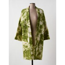 JOHANNA PARIS - Veste kimono vert en coton - Femme - Taille TU - Modz