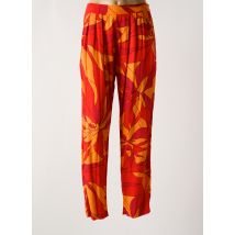 TERRACOTTA - Pantalon droit orange en viscose - Femme - Taille TU - Modz