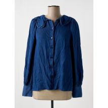 L'IMPECCABLE MARCEL - Chemisier bleu en tencel - Femme - Taille 34 - Modz