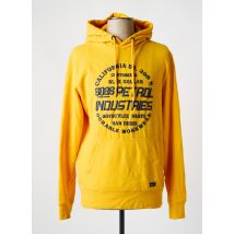 PETROL INDUSTRIES - Sweat-shirt à capuche jaune en coton - Homme - Taille M - Modz