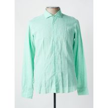 ORIAN - Chemise manches longues vert en lin - Homme - Taille XL - Modz