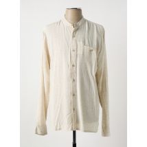LOSAN - Chemise manches longues beige en viscose - Homme - Taille M - Modz