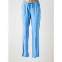 ANNA MONTANA - Pantalon droit bleu en lyocell - Femme - Taille 40 - Modz