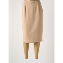 FRANK EDEN - Jupe mi-longue beige en polyester - Femme - Taille 38 - Modz