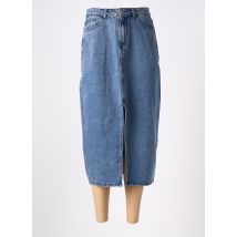 FRNCH - Jupe mi-longue bleu en coton - Femme - Taille 38 - Modz