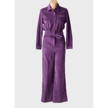 DES PETITS HAUTS - Combi-pantalon violet en coton - Femme - Taille 40 - Modz
