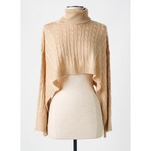 CALIFORNIA ET MISS - Pull col roulé beige en viscose - Femme - Taille 36 - Modz