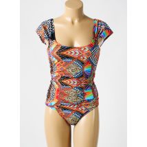 REVE EN DENTELLE - Maillot de bain 1 pièce orange en polyamide - Femme - Taille 40 - Modz