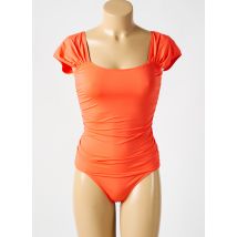 REVE EN DENTELLE - Maillot de bain 1 pièce orange en polyamide - Femme - Taille 40 - Modz