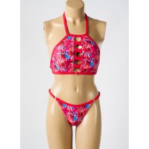 REVE EN DENTELLE - Maillot de bain 2 pièces rouge en polyamide - Femme - Taille 40 - Modz