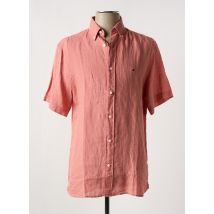 TOMMY HILFIGER - Chemise manches courtes orange en lin - Homme - Taille S - Modz