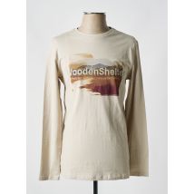 LOSAN - T-shirt beige en coton - Homme - Taille M - Modz