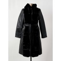SATURNE - Manteau long noir en polyurethane - Femme - Taille 42 - Modz