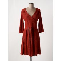 JOY'S PARIS - Robe mi-longue orange en polyester - Femme - Taille 40 - Modz