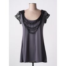 MISS MISS BY VALENTINA - Top gris en polyester - Femme - Taille 36 - Modz