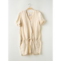 LE TEMPS DES COULEURS - Combishort beige en lin - Femme - Taille 40 - Modz