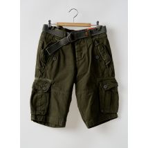 SUPERDRY - Bermuda vert en coton - Homme - Taille W28 - Modz