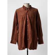 KING'S ROAD - Chemise manches longues marron en coton - Homme - Taille 5XL - Modz
