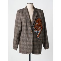 SCARLET ROOS - Blazer marron en polyester - Femme - Taille 36 - Modz