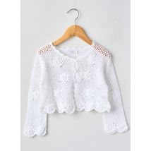 COUDEMAIL - Gilet manches longues blanc en coton - Fille - Taille TU - Modz